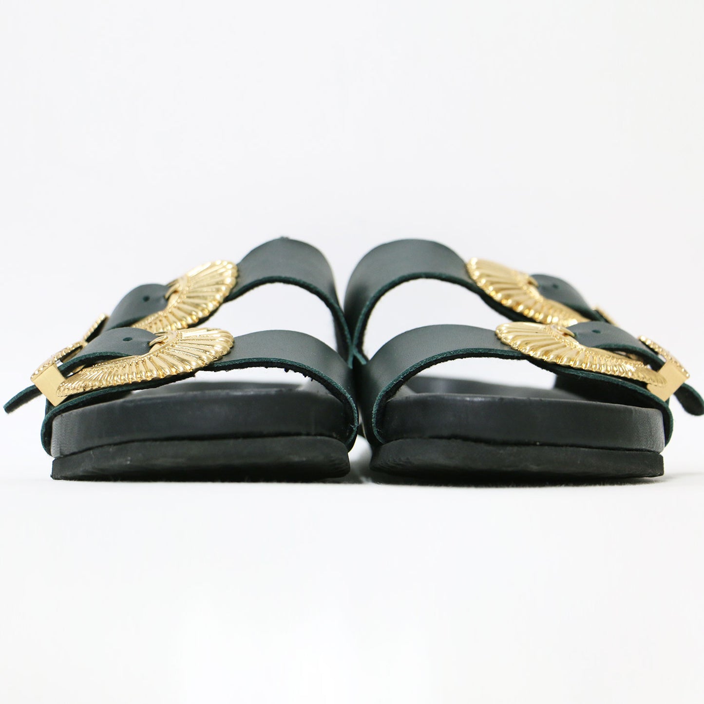 24春夏 レザー バックル サンダル / GERONIMO 10 フラット ダブルベルト