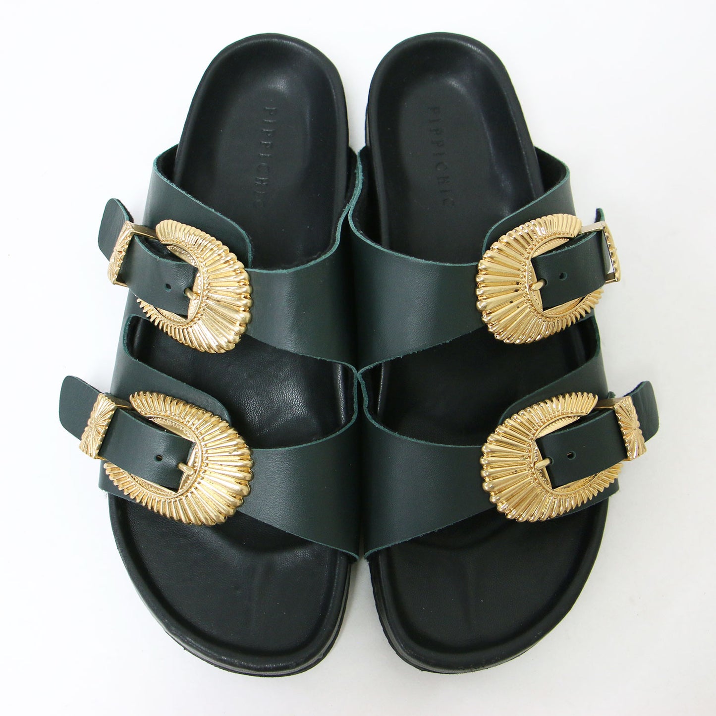 24春夏 レザー バックル サンダル / GERONIMO 10 フラット ダブルベルト