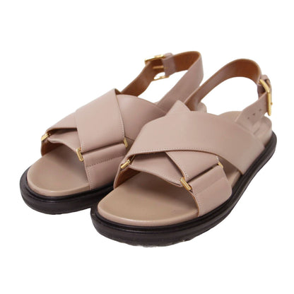 23春夏 レザー クリスクロス サンダル FBMS005201 / フラット バックベルト