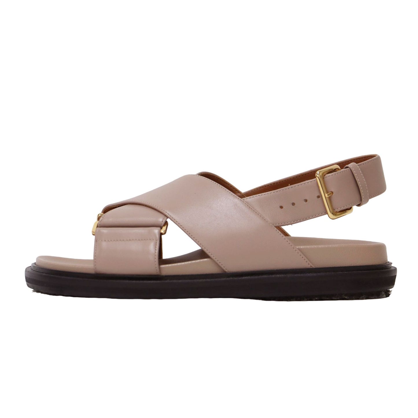 23春夏 レザー クリスクロス サンダル FBMS005201 / フラット バックベルト