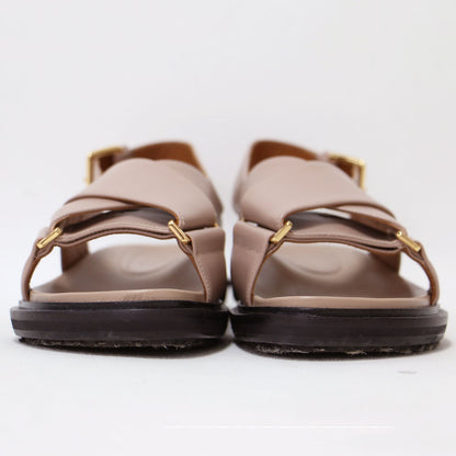 23春夏 レザー クリスクロス サンダル FBMS005201 / フラット バックベルト