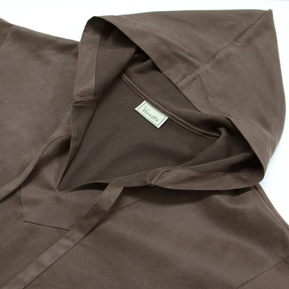 フェイクスエード メキシカンパーカー / Fauxsuede Mexican Parker フーディー Vネック 長袖 オーバーサイズ