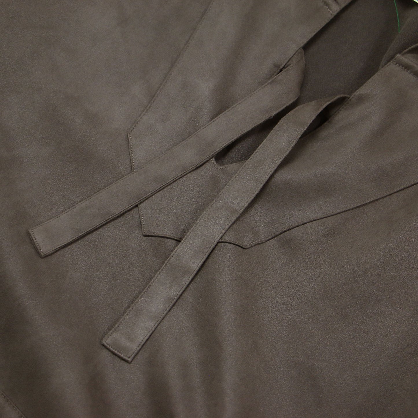 フェイクスエード メキシカンパーカー / Fauxsuede Mexican Parker フーディー Vネック 長袖 オーバーサイズ