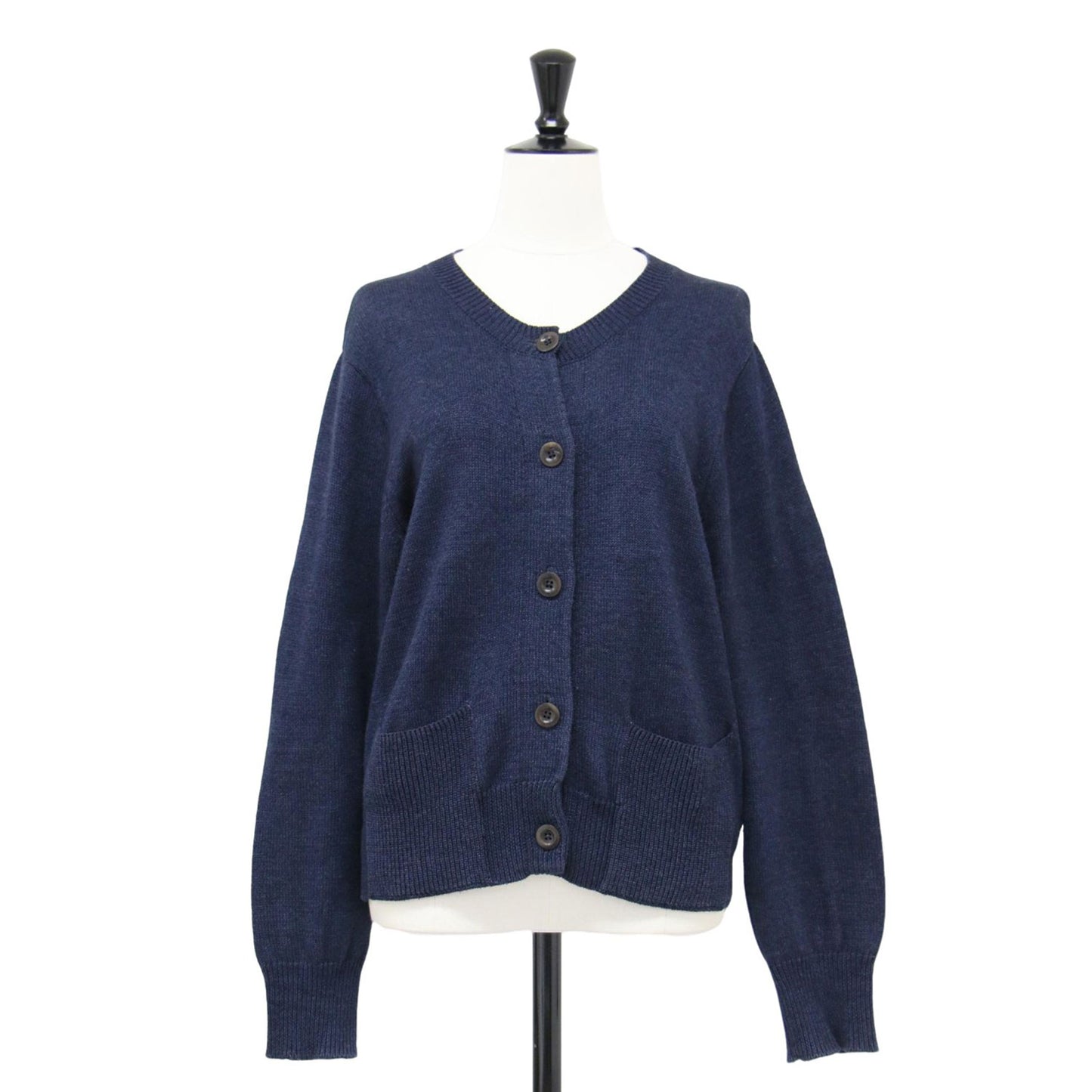 コットン クルーネック カーディガン / FADED COTTON KNIT ニット 長袖