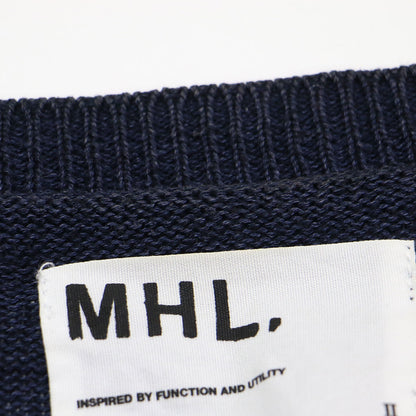 コットン クルーネック カーディガン / FADED COTTON KNIT ニット 長袖