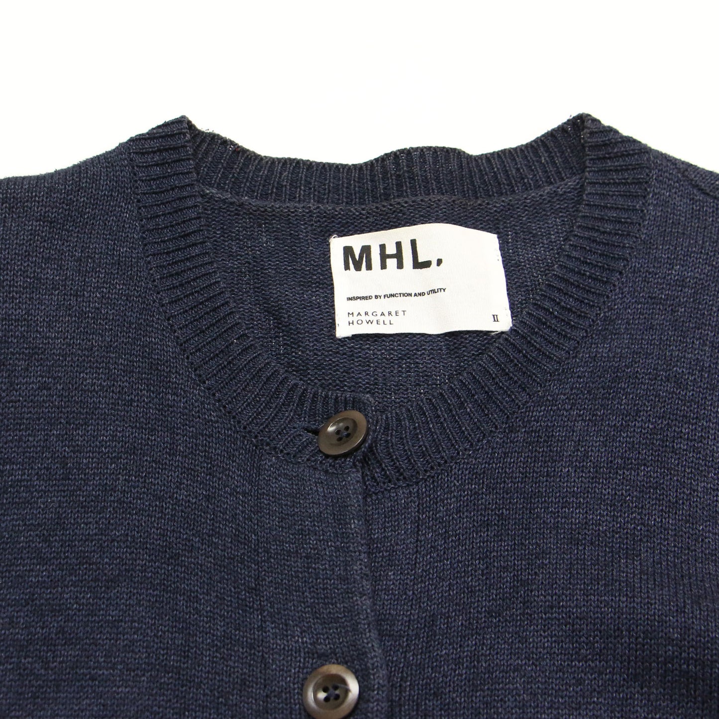 コットン クルーネック カーディガン / FADED COTTON KNIT ニット 長袖