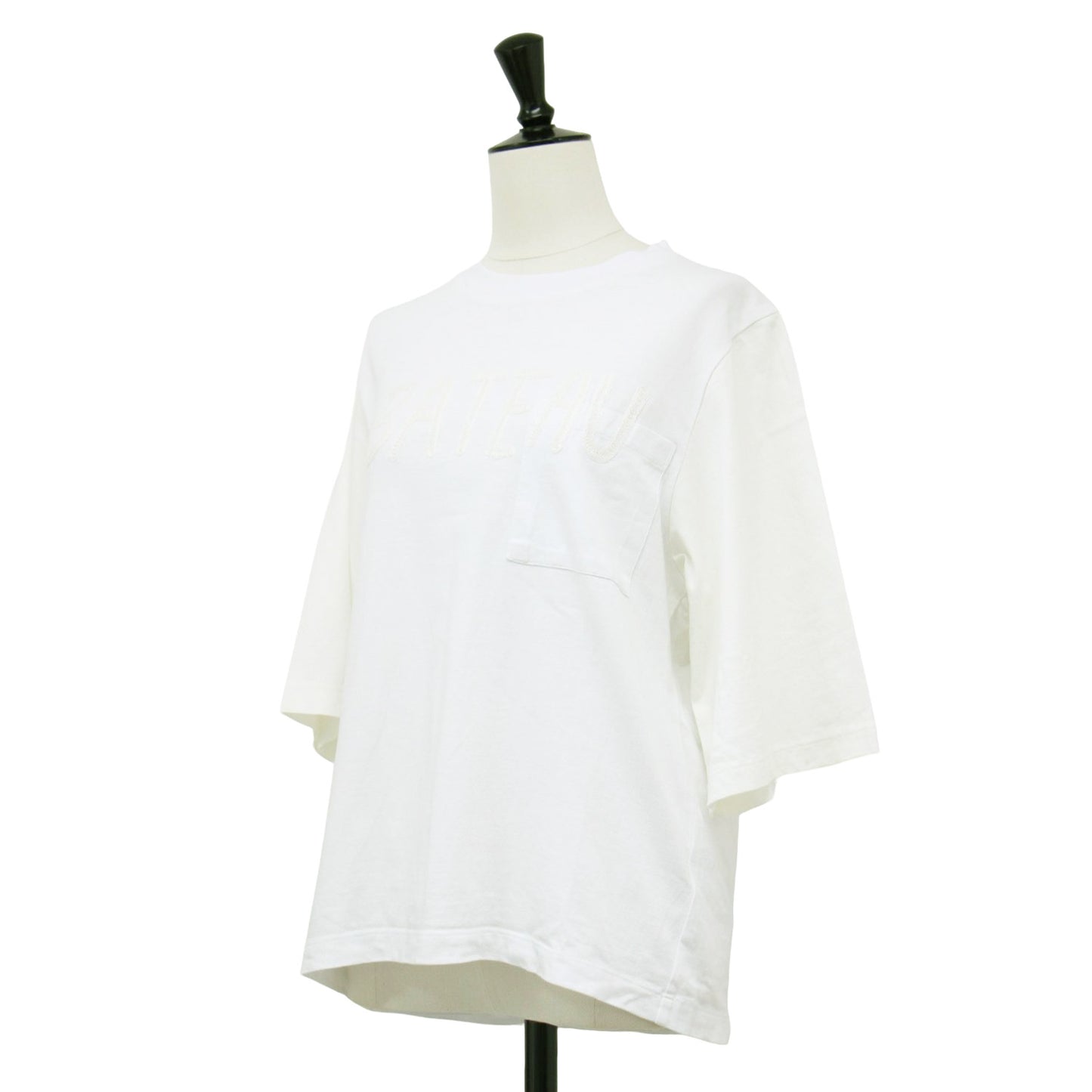 24秋冬 ロゴ 刺繍 半袖 Tシャツ / BATEAU カットソー ショートスリーブ クルーネック ポケット コットン