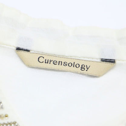 24秋冬 オーガンビジュー ブラウス / スタンドカラー ノースリーブ チュールレース コットン