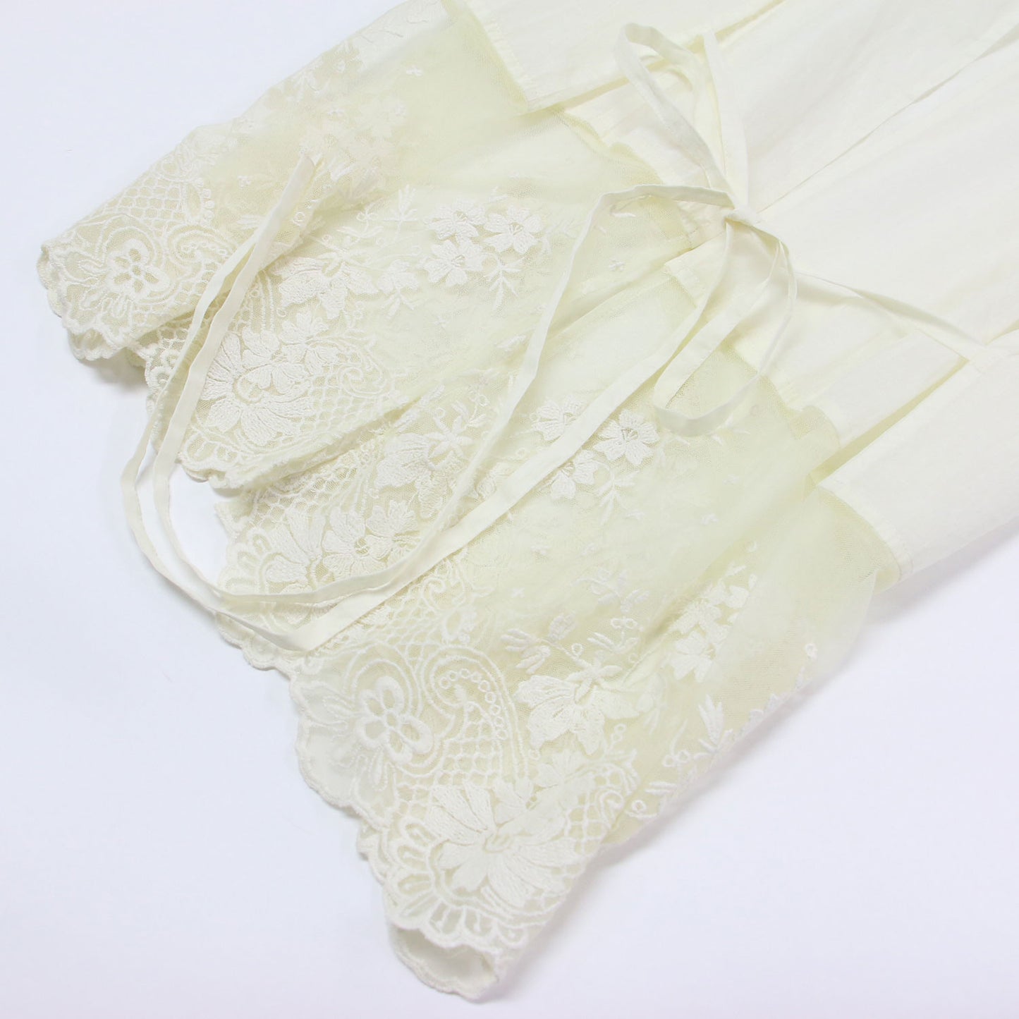 24秋冬 オーガンビジュー ブラウス / スタンドカラー ノースリーブ チュールレース コットン