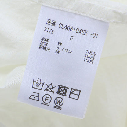 24秋冬 オーガンビジュー ブラウス / スタンドカラー ノースリーブ チュールレース コットン