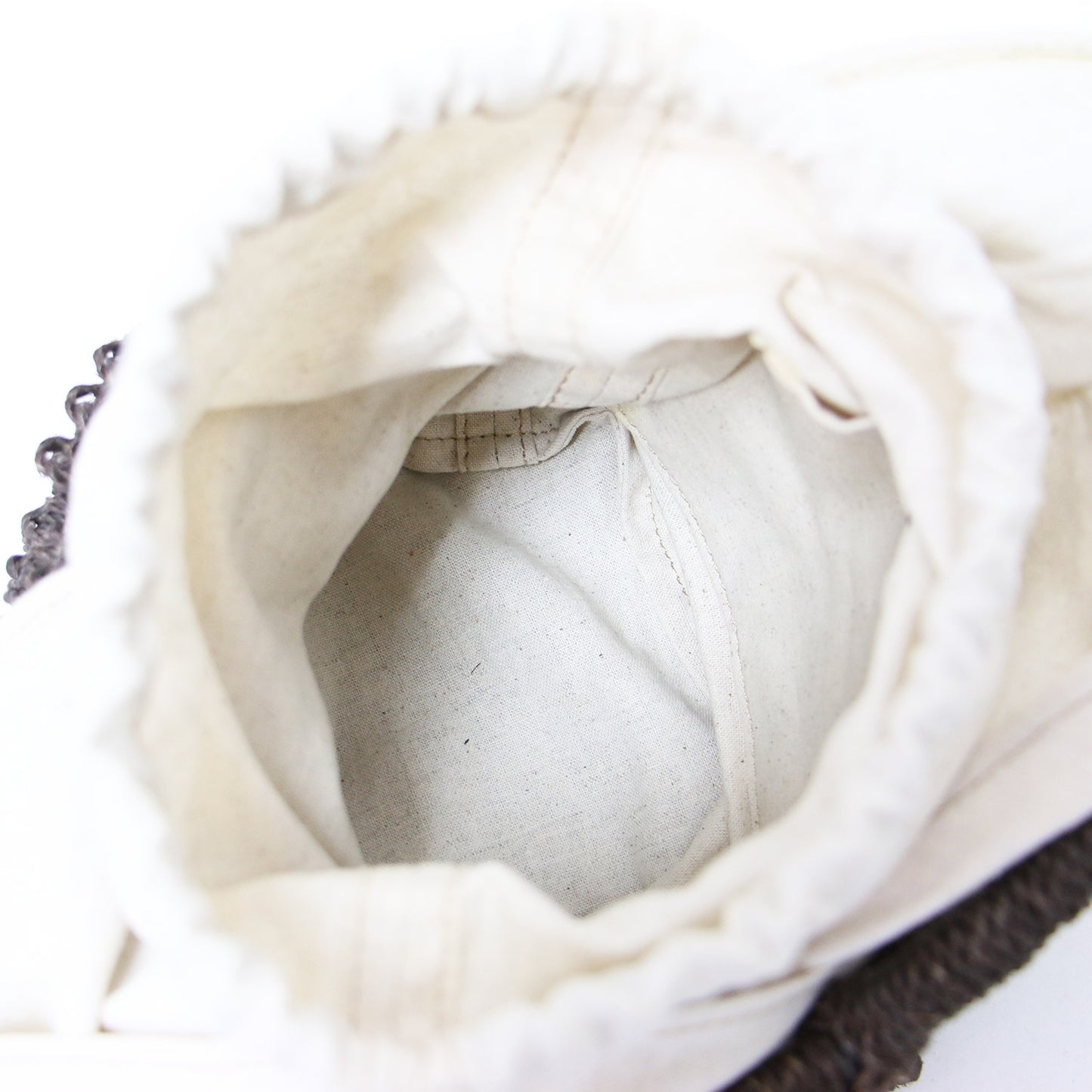 ミニ マルシェ かごバッグ / ハンドバッグ ワンハンドル 巾着 タッセル