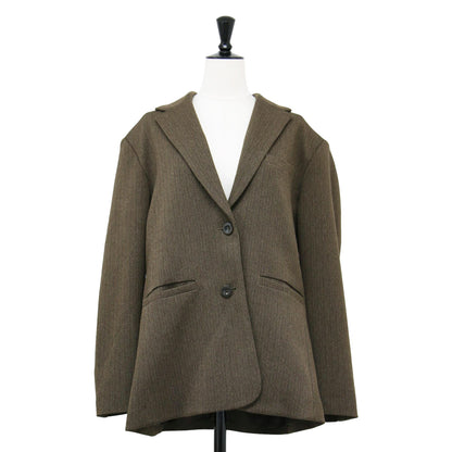 24秋冬 ヘリンボーン ジャケット / テーラードジャケット シングル 長袖 オーバーサイズ