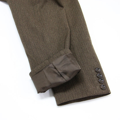 24秋冬 ヘリンボーン ジャケット / テーラードジャケット シングル 長袖 オーバーサイズ