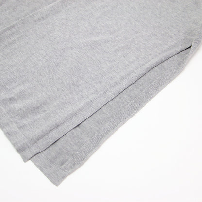 コットン ニット ロング ジレ / LONTON TORINA.SL ベスト Vネック スリット ハイゲージ