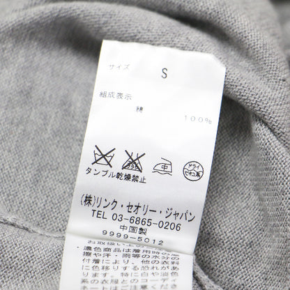 コットン ニット ロング ジレ / LONTON TORINA.SL ベスト Vネック スリット ハイゲージ