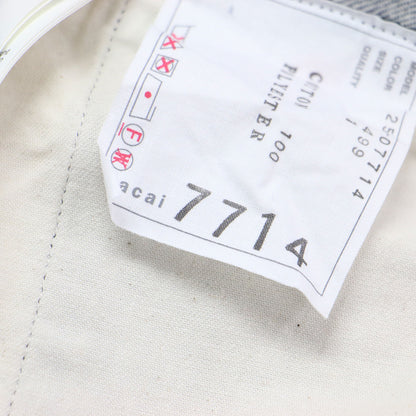 25春夏 デニム ミックス ジャンプスーツ / Denim Mix Jumpsuit サロペット パンツ シアー コンビ コットン