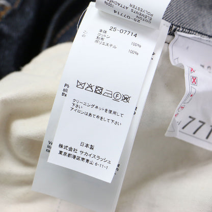 25春夏 デニム ミックス ジャンプスーツ / Denim Mix Jumpsuit サロペット パンツ シアー コンビ コットン