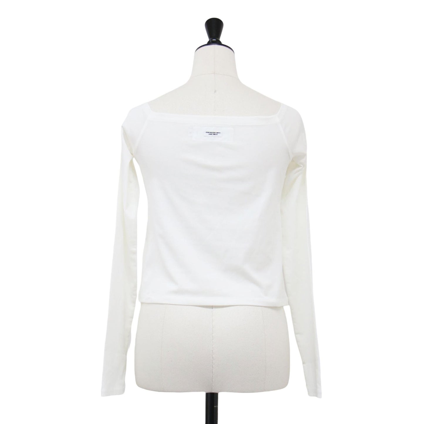 25春夏 コットン ポリウレタン オフショルダー プルオーバー / COTTON POLYURETHANE OFF SHOULDER PULLOVER カットソー ショート丈 長袖
