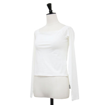 25春夏 コットン ポリウレタン オフショルダー プルオーバー / COTTON POLYURETHANE OFF SHOULDER PULLOVER カットソー ショート丈 長袖