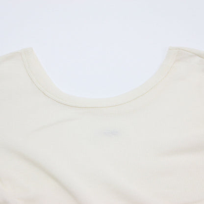 25春夏 コットン ナイロン シアー リブ 半袖 Tシャツ / COTTON NYLON SHEER RIB S/S カットソー ショートスリーブ ラウンドネック