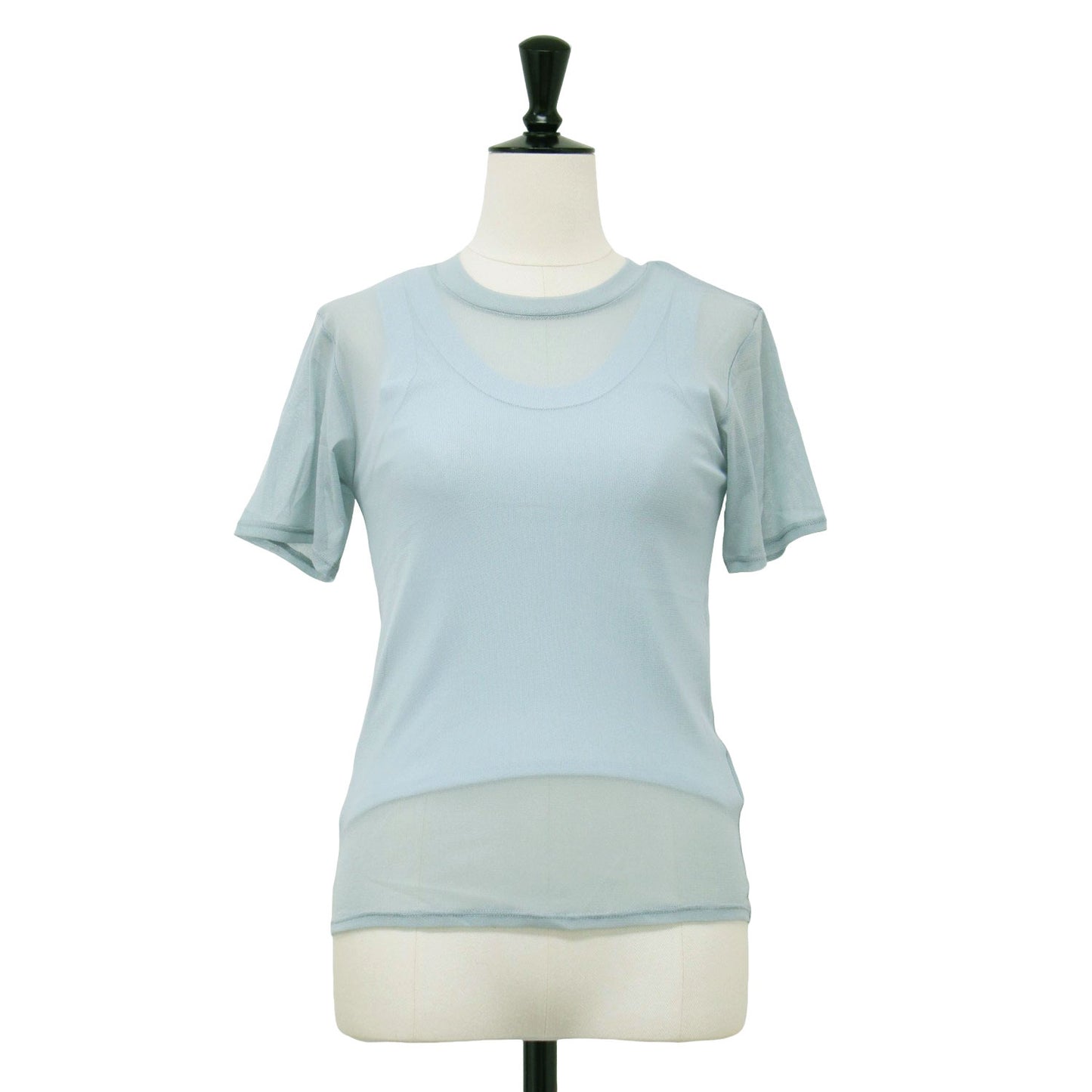 25春夏 ショートスリーブ タンクトップ レイヤード プルオーバー / SHORT SLEEVE WITH TANK LAYERED PULLOVER Tシャツ クルーネック 半袖 メッシュ ナイロン コットン