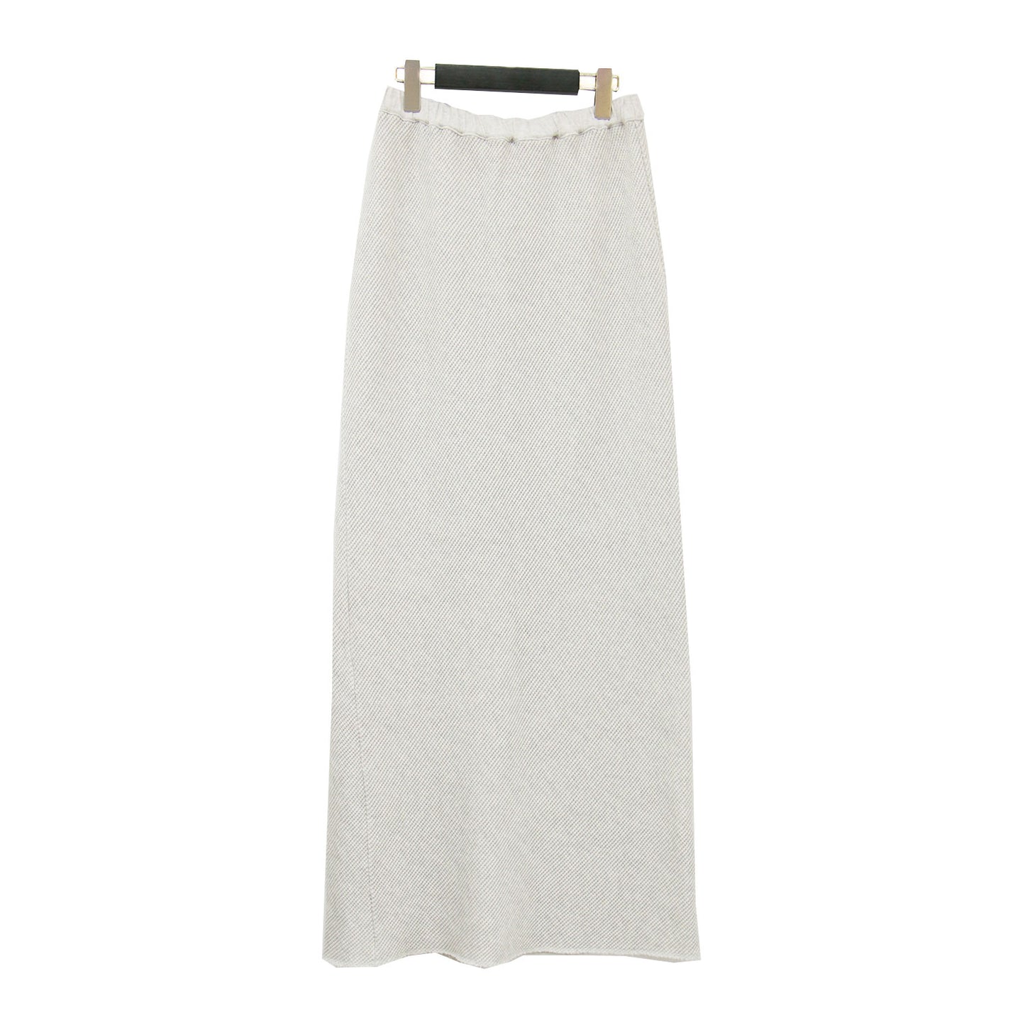 25春夏 ワッフル ストレート スカート / マキシ丈 ウエストゴム コットン