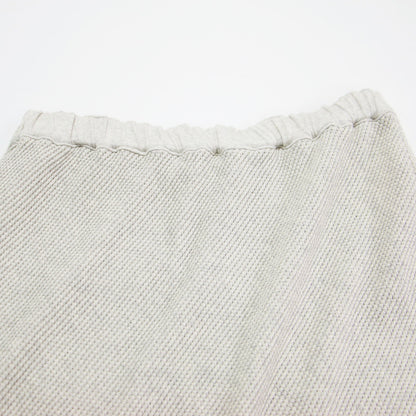 25春夏 ワッフル ストレート スカート / マキシ丈 ウエストゴム コットン