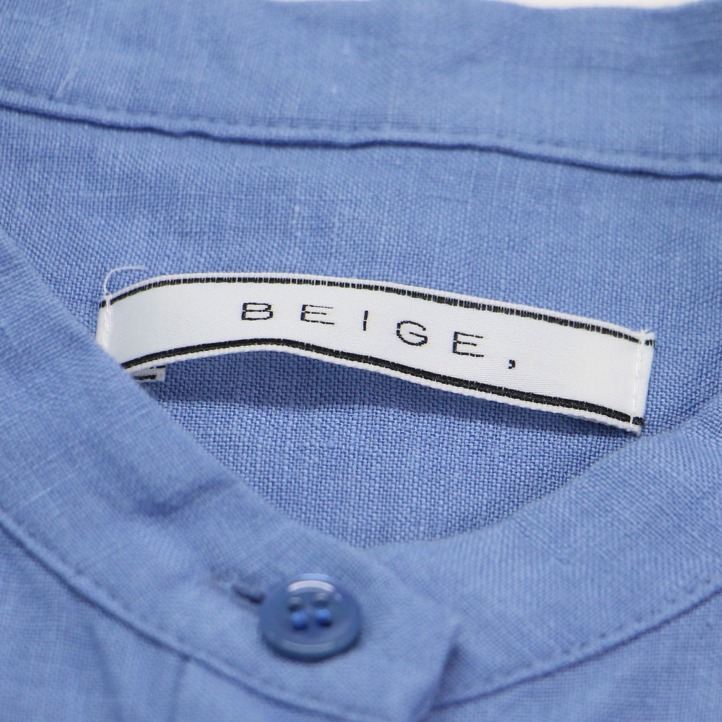 24春夏 リネン バンドカラー シャツ / ブラウス ノースリーブ 胸ポケット