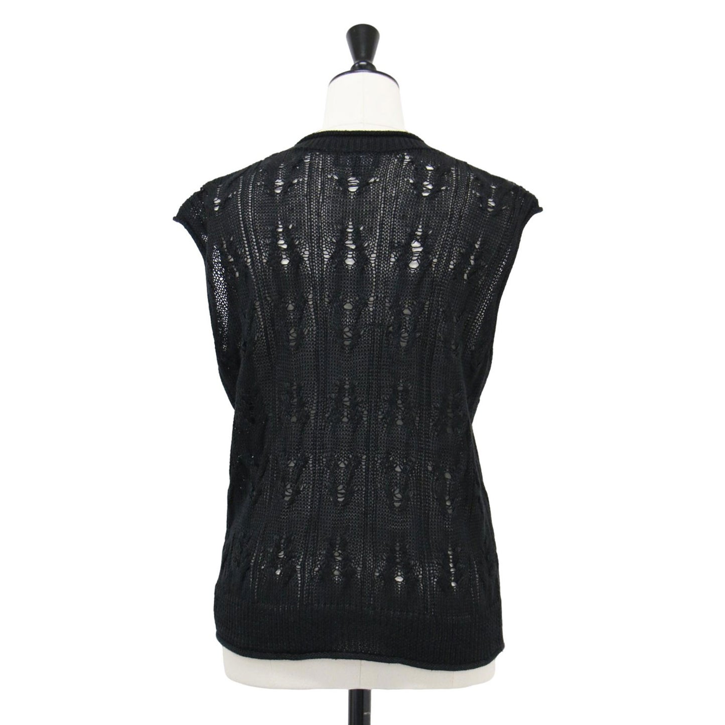 23春夏 ケーブル編み ノースリーブ ニット / Neo Sag Harbor Cable Shell Top クルーネック シアー リネン