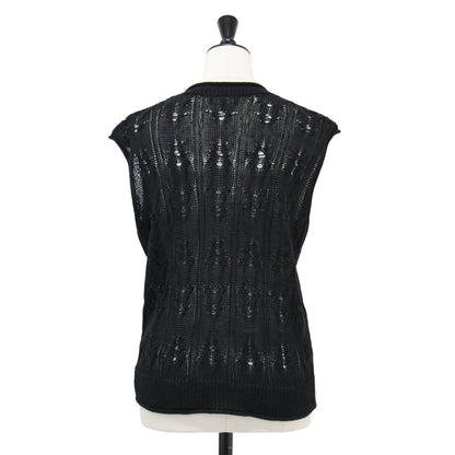 23春夏 ケーブル編み ノースリーブ ニット / Neo Sag Harbor Cable Shell Top クルーネック シアー リネン