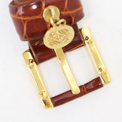 150周年 アニバーサリー クロコダイル ブレスレット / バングル アナグラム チャーム レザー ヴィンテージ