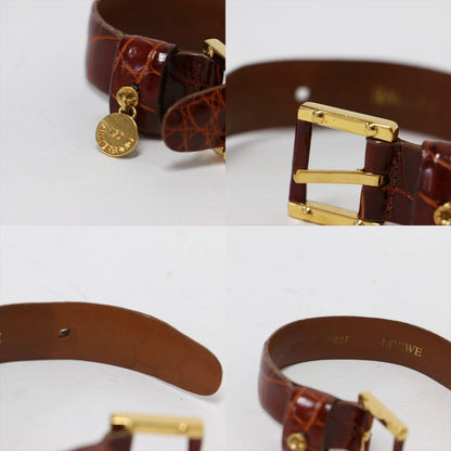 150周年 アニバーサリー クロコダイル ブレスレット / バングル アナグラム チャーム レザー ヴィンテージ