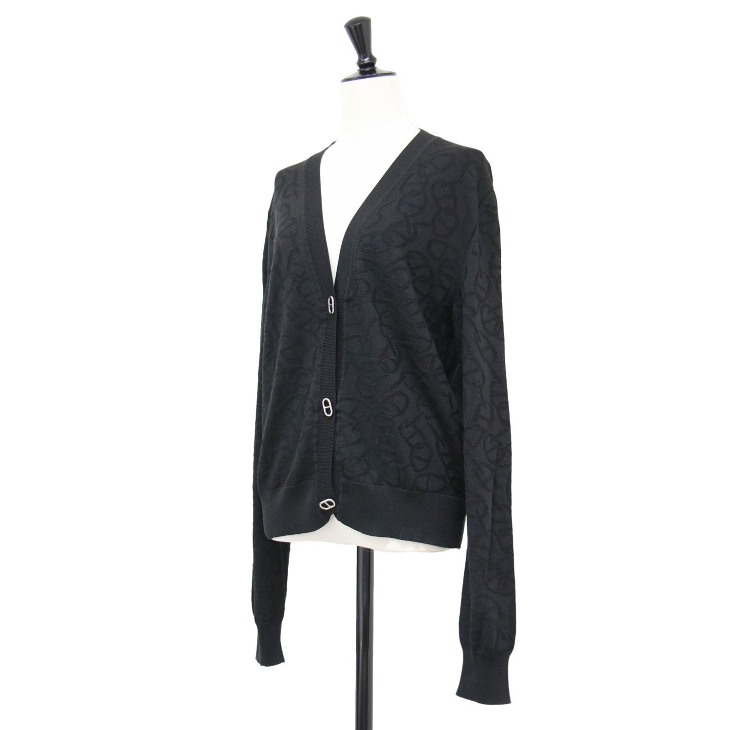 美品✨フォクシー 人気完売品 パールレディ ニットトップス 長袖 ミッドナイト FOXEY BOUTIQUE(フォクシー） PEARL LADY パールコットンブレンド