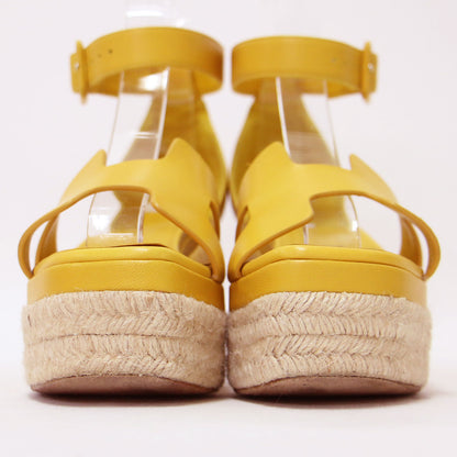 22春夏 エルダ エスパドリーユ ウェッジソール サンダル / アンクルストラップ プラットフォーム レザー