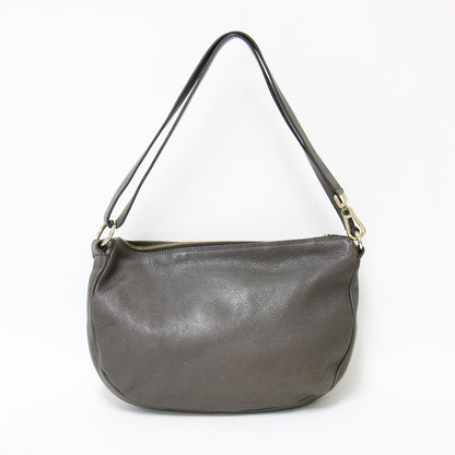 レザー ショルダーバッグ / クロスボディ 肩掛け 2WAY 半円型 ファスナー