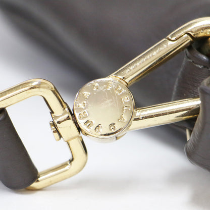 レザー ショルダーバッグ / クロスボディ 肩掛け 2WAY 半円型 ファスナー