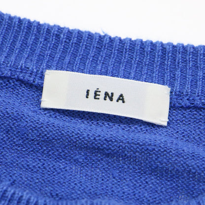 リネン クルーネック カーディガン / ニット 長袖 ラグランスリーブ ハイゲージ