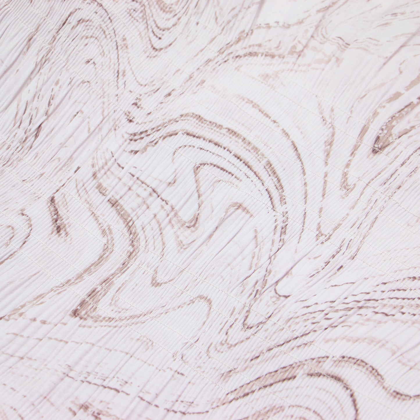 20秋冬 サテン プリーツ オーバー ワンピース / ロング丈 Vネック 長袖 フレア ボリュームスリーブ マーブル柄