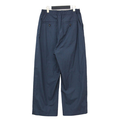 22春夏 コットン ポプリン トラウザーズ / COTTON POPLIN TROUSERS パンツ ワイド テーパード ハイウエスト