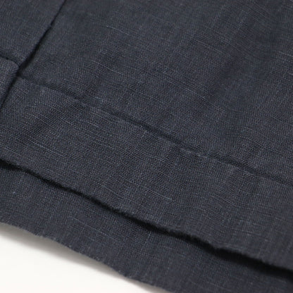リネン バンドカラー シャツ / SHIRTING LINEN ブラウス ショート丈 7分袖