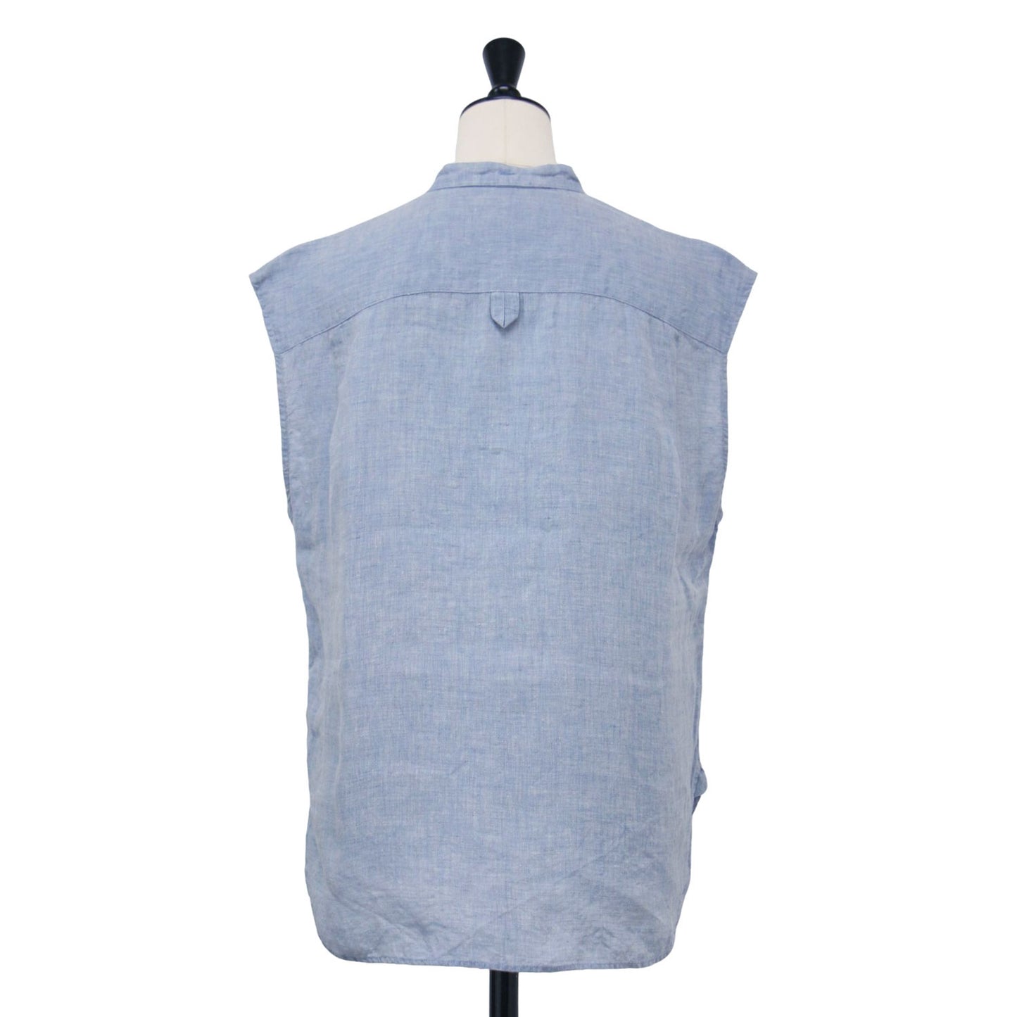 ソフト リネン ノースリーブ シャツ / SOFT LINEN SHIRT ブラウス バンドカラー