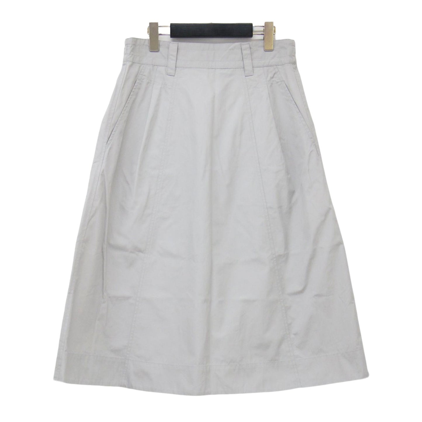 24春夏 ファイン コンパクト コットン ポプリン ミディ スカート / FINE COMPACT COTTON POPLIN Aライン ウエストゴム