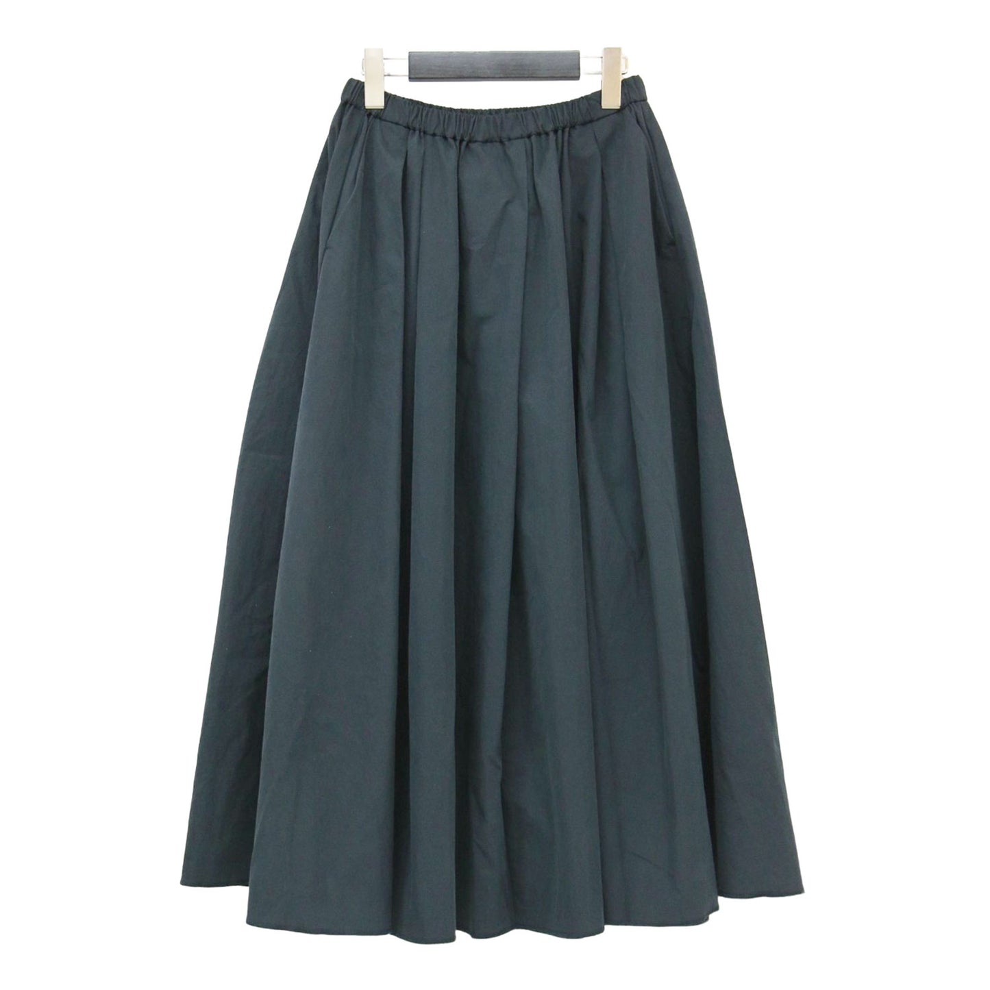 25春夏 タイプライター クロップド スカート / typewriter cropped ロング ギャザー タック コットン ナイロン