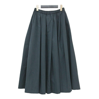 25春夏 タイプライター クロップド スカート / typewriter cropped ロング ギャザー タック コットン ナイロン