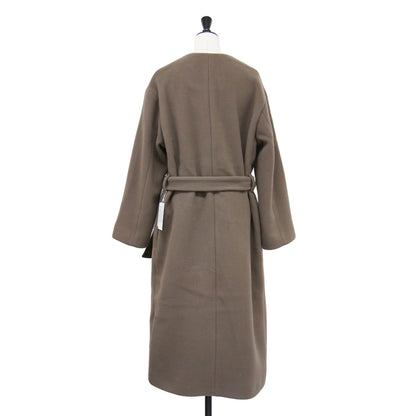 22秋冬 ウール ノーカラー ベルト ロング コート / MANTECO クルーネック Iライン