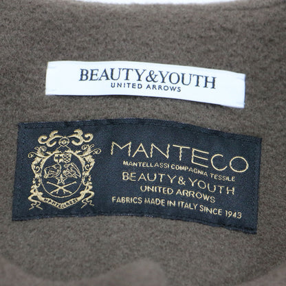 22秋冬 ウール ノーカラー ベルト ロング コート / MANTECO クルーネック Iライン