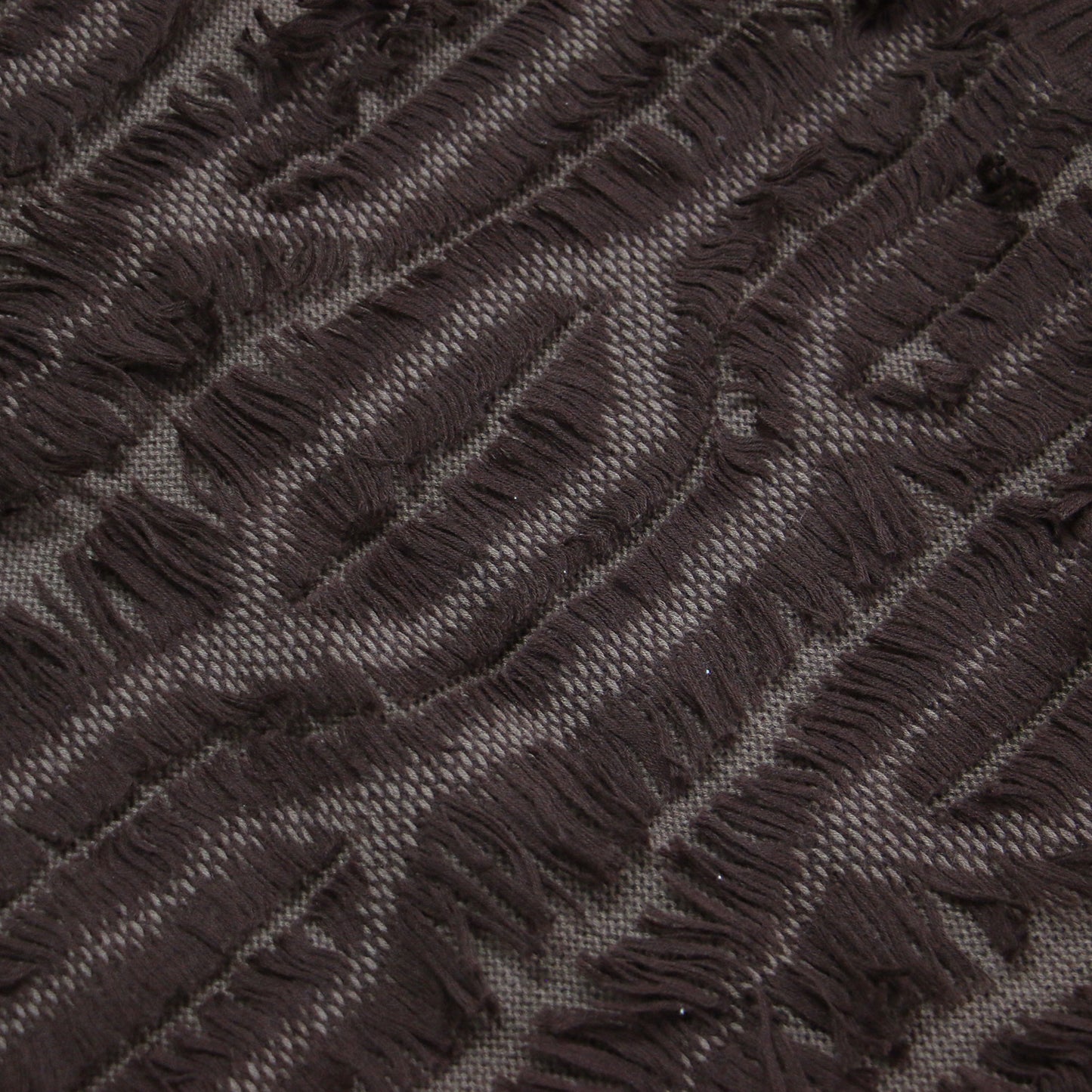 24春夏 5G フリンジ クルーネック ニット / プルオーバー 長袖 ウール モザイク柄 ジャガード