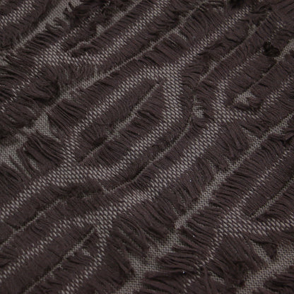 24春夏 5G フリンジ クルーネック ニット / プルオーバー 長袖 ウール モザイク柄 ジャガード