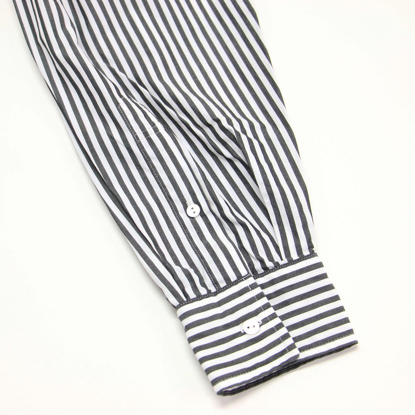 23秋冬 コットン ルーズ シャツ / レギュラーカラー 長袖 オーバーサイズ ストライプ