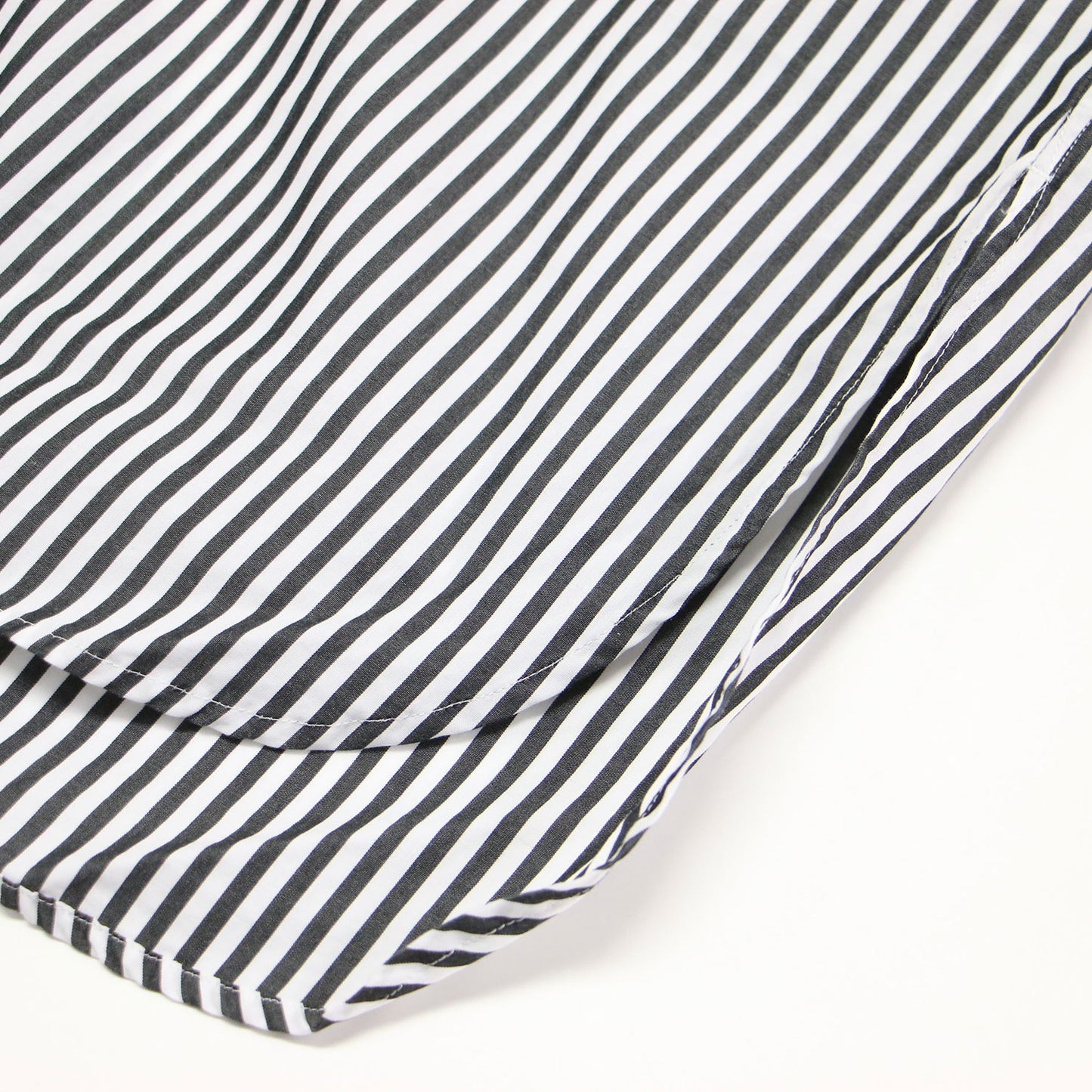 23秋冬 コットン ルーズ シャツ / レギュラーカラー 長袖 オーバーサイズ ストライプ